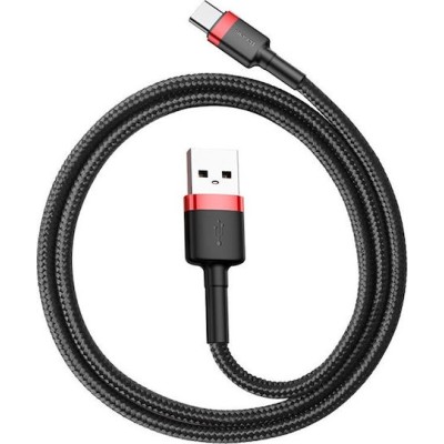 Baseus Braided USB 2.0 Cable USB-C male - USB-C male Black/Red 50cm (CATKLF-A91)